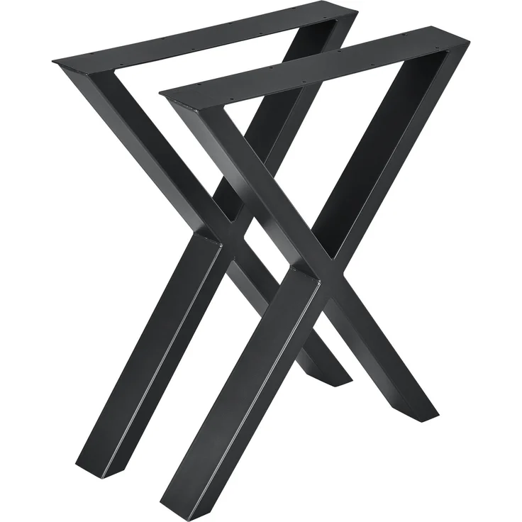Tischgestell Greith 2er-Set X-Form Schwarz 59x72 cm [en. casa] – Bild 2