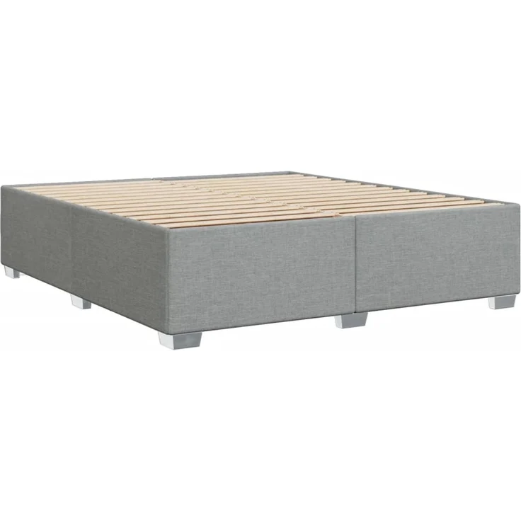 vidaXL Bettgestell ohne Matratze Hellgrau 180x200 cm Stoff 3284492 – Bild 5