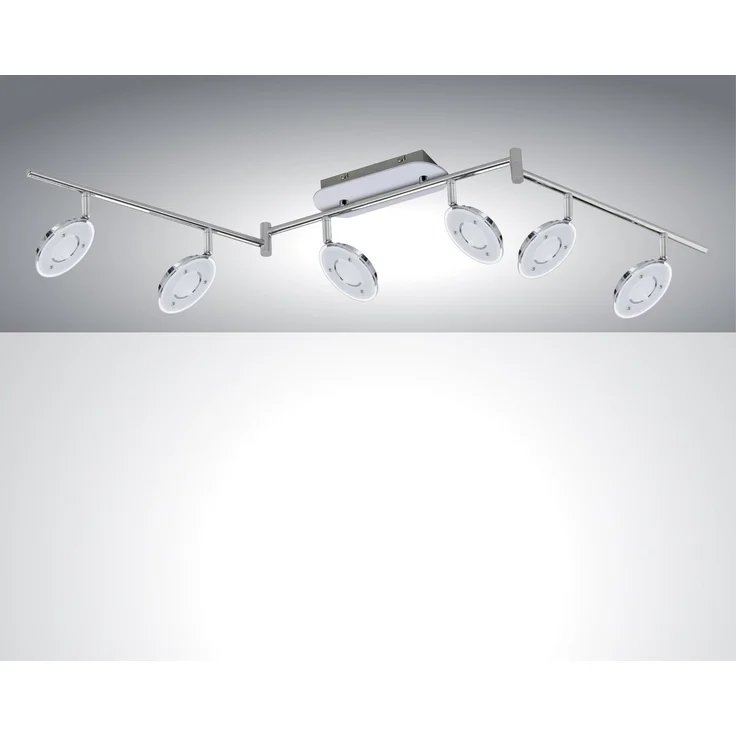 TRANGO LED Deckenstrahler, 6-flammig 2002-068 LED Wohnzimmer Lampe OLI in Chrom-Optik inkl. 6x 5 Watt LED Modul I Deckenlampe I Deckenstrahler I Deckenleuchte, Schlafzimmer-Leuchte schwenkbar und drehbar – Bild 2
