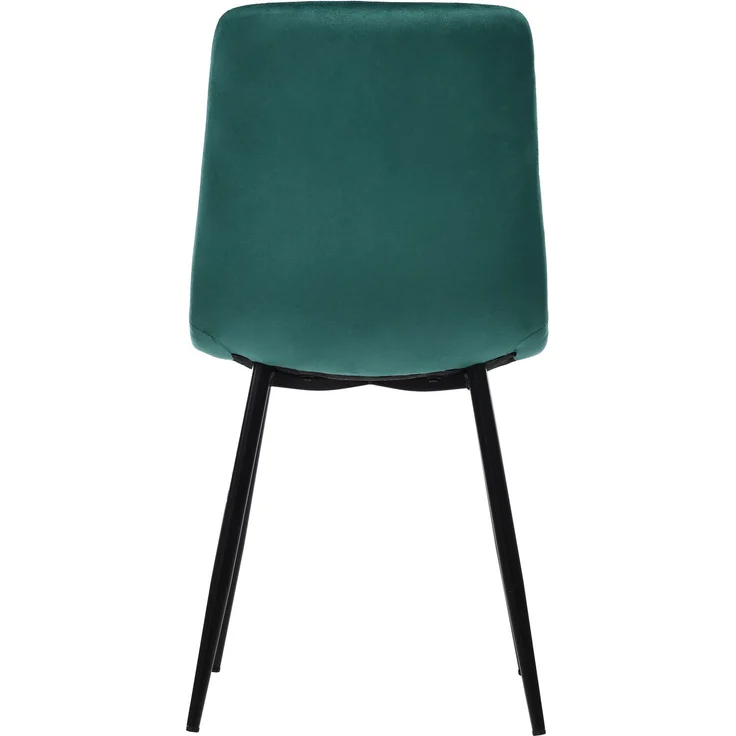 Esszimmer-Set 5-teilig Runder Tisch 100cm & 4 Grün Samtstühle Metallbeine moderner Küchentisch – Bild 10