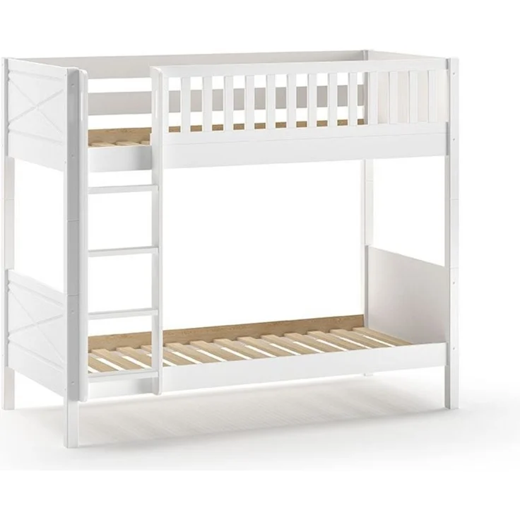 Etagenbett Karyl 208x105x175 Hochbett Massivholz Weiß – Bild 1