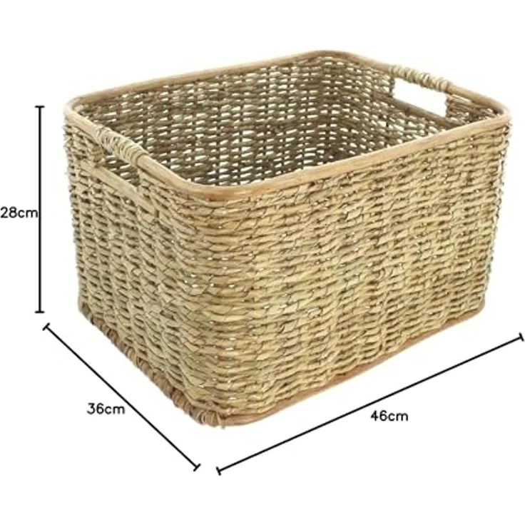 Füllkorb Schilfstroh groß Box Aufbewahrungskorb Schale Korb Flechtkorb 46cm – Bild 5