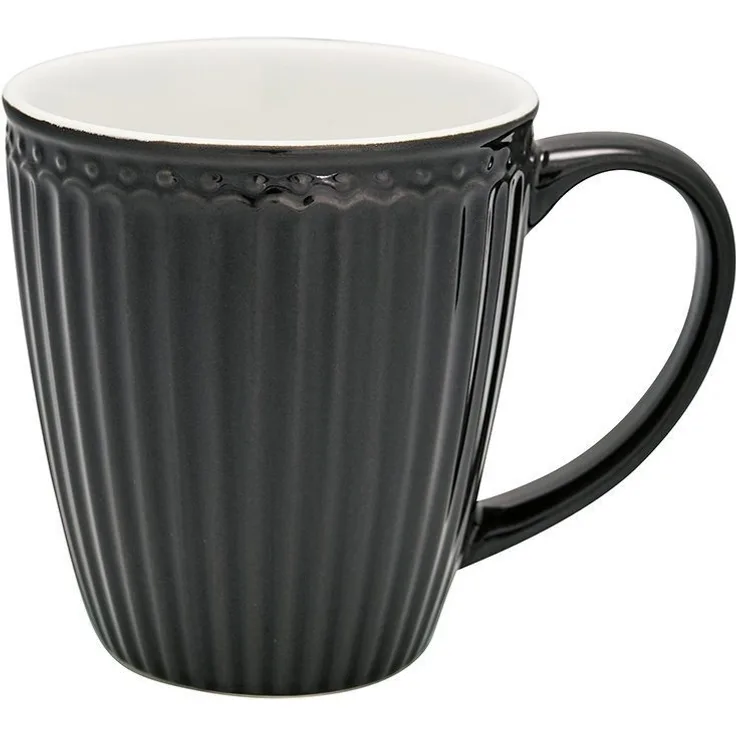 Greengate Alice Becher mit Henkel dark grey 0,4 l