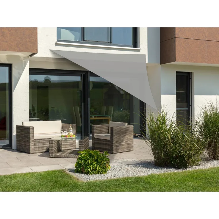 Sonnensegel Teneriffa dreieckig, ca. 360 x 360 x 360 cm silbergrau