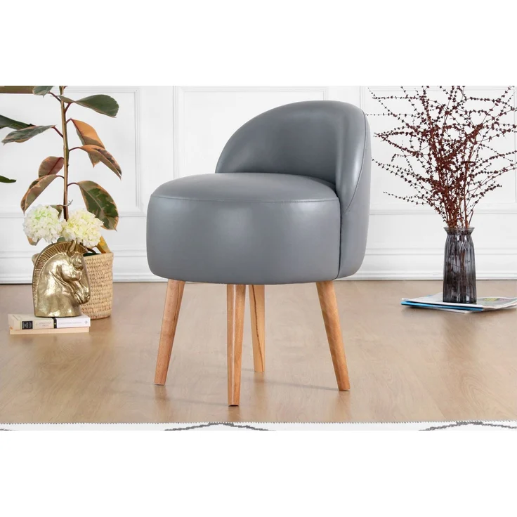Hanah Home 'Burks - Grey' Pouffe, Grau, 48 x 64 x 42 cm – Bild 1