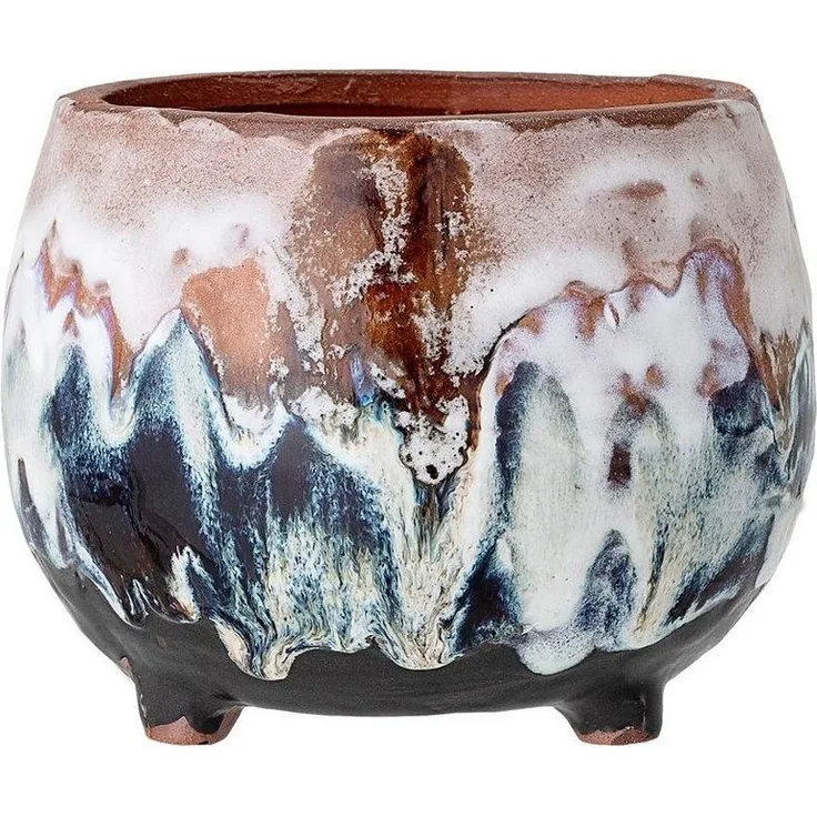 Bloomingville Blumentopf Bjanka, aus Terracotta, 14 x 11 cm, Dänisches Design