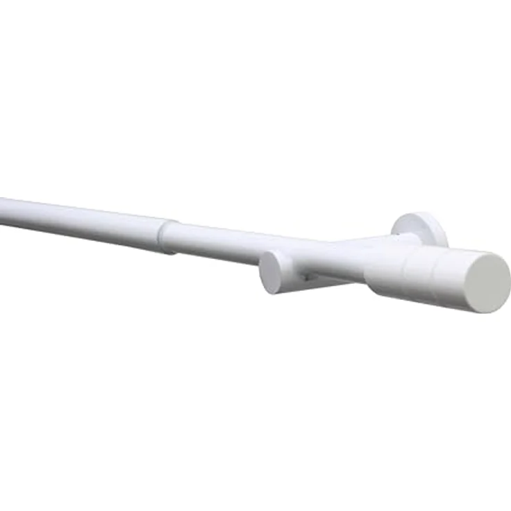 Gardinia Gardinenstangen-Set Kreta 1-Lauf Ø 16-19 mm weiß 120 cm - 210 cm – Bild 2