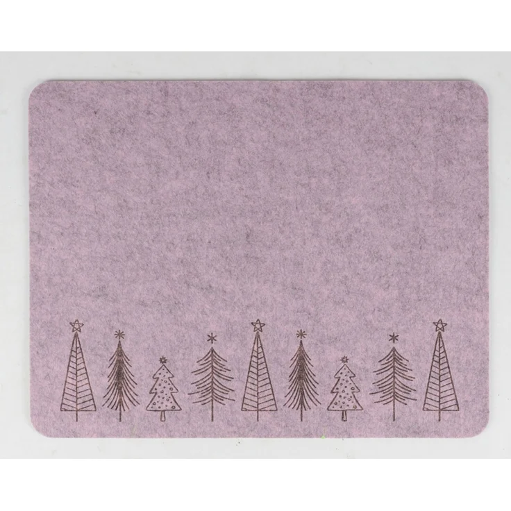 Filz-Platzset ca. 35x45 cm Baum-Design | Rechteckiges Platzdeckchen aus Filz | Weihnachtliche Tischdeko für Advent & Festtafel – Bild 2