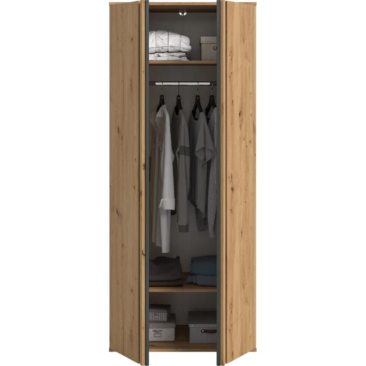Tofta Kleiderschrank 2-türig in Artisan Eiche Nachbildung – Bild 4
