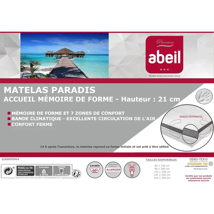 Abeil Matelas Paradis Matratze, 140x190 – Bild 6