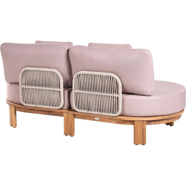 Gartensofa mit Tisch 5-Sitzer ARZELLO Akazienholz Hellbraun – Bild 9