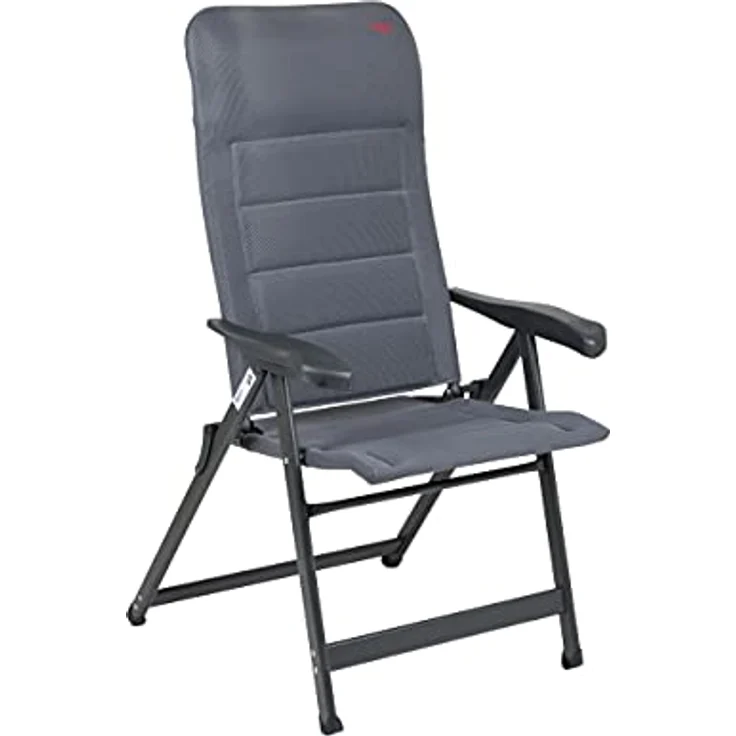 Crespo ap-237/86 air-Deluxe Camping Stuhl, grau, 78 x 67 x 120 cm – Bild 1