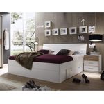 Doppelbett inkl. 2 Nachtkommoden 180x200 cm weiß Eiche sonoma