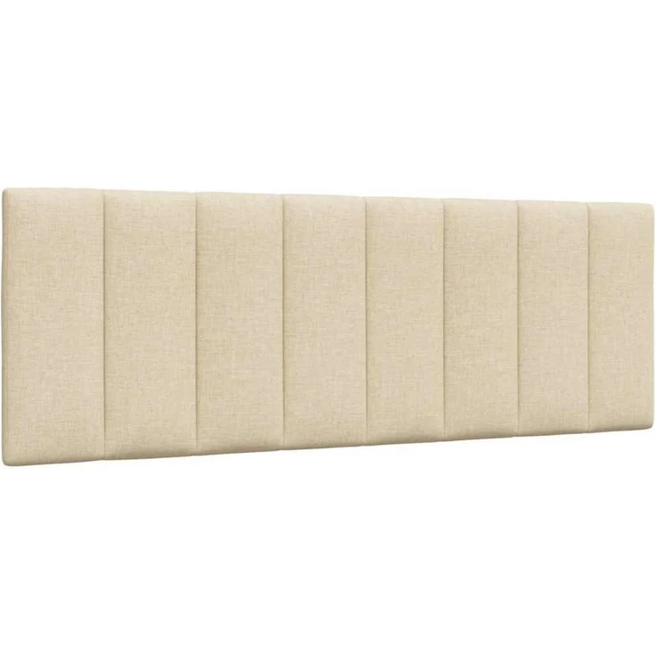 vidaXL Bett, Kopfteil-Kissen Creme 120 cm Stoff – Bild 1
