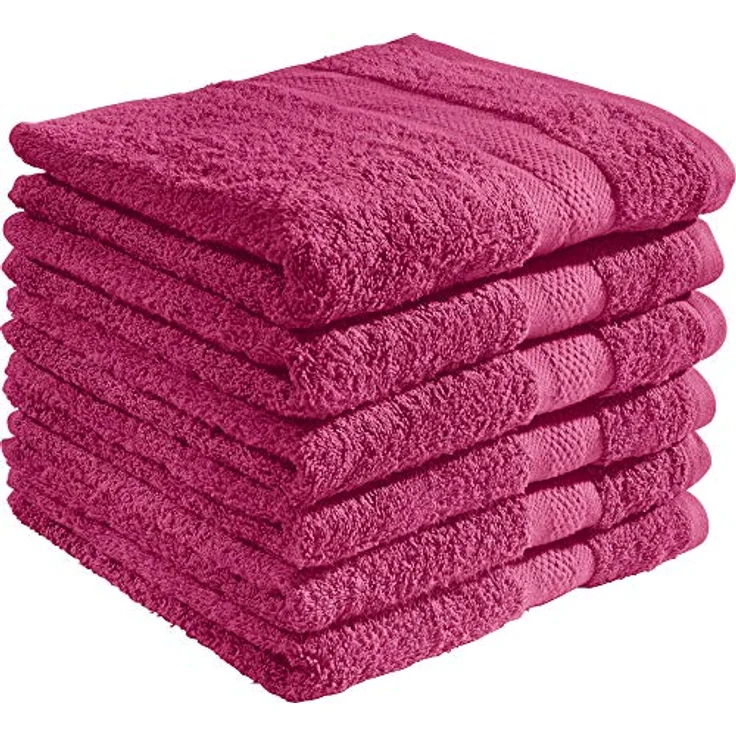 REDBEST Handtuch Handtuch "Chicago" 6er-Pack, Frottier (6-St), Walk-Frottier Uni – Bild 2