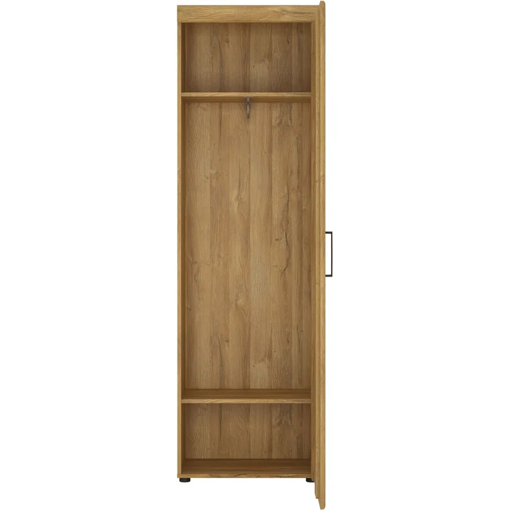 Garderobenschrank >CORTINA< in Grandson Eiche Dekor - 58x195x37,4 (BxHxT) – Bild 2