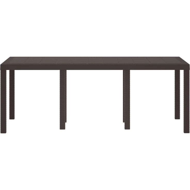 vidaXL Gartentisch Braun 200 x 100 x 73 cm Poly-Rattan 871689 – Bild 1