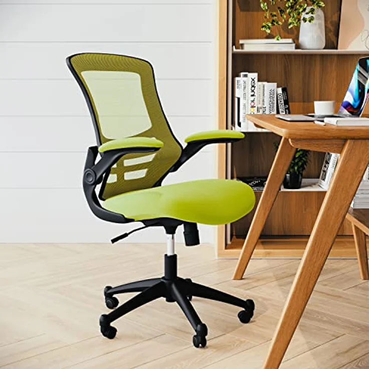 Flash Furniture Bürostuhl, Metall Kunststoff Holzwerkstoff Schaumstoff Netzgewebe Technisches Holz, Grünes Netz, 64. 77x62. 23x104. 78 cm – Bild 8