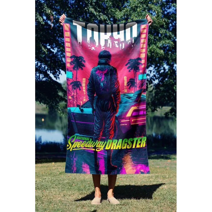 Mijolnir 'Speed Way 90' Strandtuch, Mehrfarbig, 90 x 150 cm