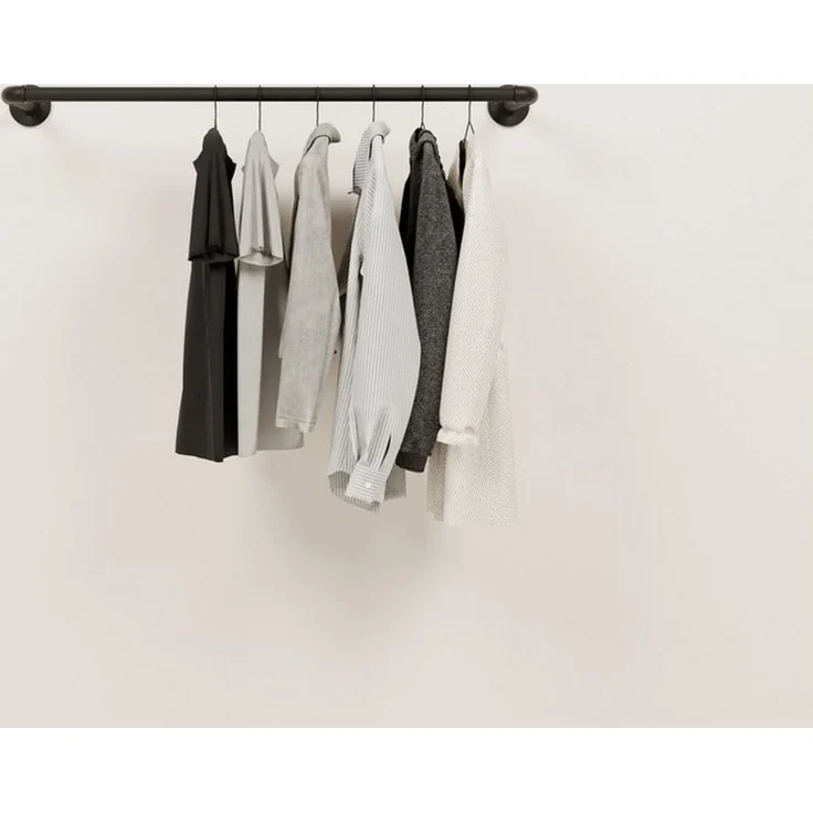 pamo. design Garderobenständer FINN - Kleiderständer Garderoben, offene Kleiderstange zur Wandmontage im industrial Design – Bild 5
