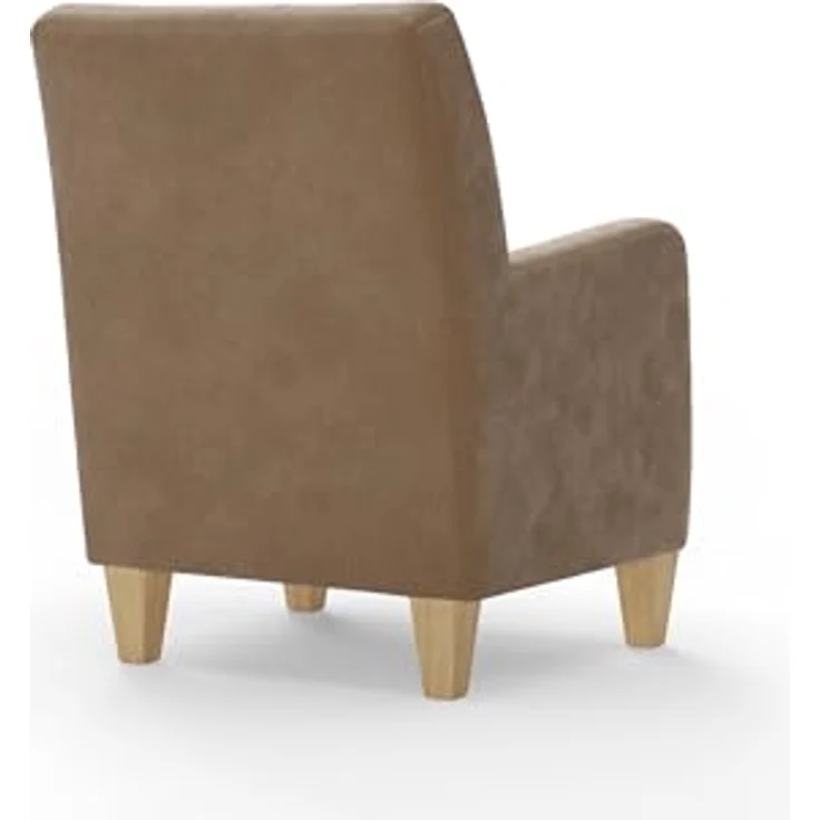 Cavadore Sessel Vida / Polstersessel im trendigen Design / 74 x 93 x 81 / Mikrofaser, Hellbraun – Bild 5