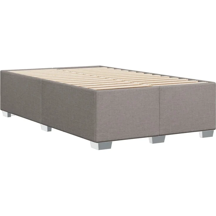 vidaXL Bettgestell ohne Matratze Taupe 120x200 cm Stoff 3284468 – Bild 5