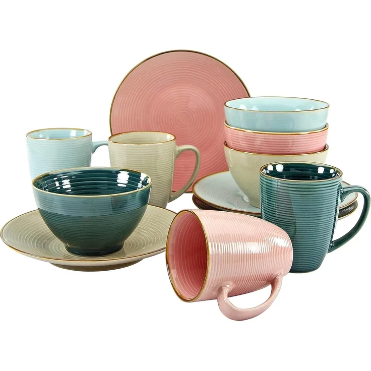 CreaTable Cosy Morning bunt, Frühstücksset 12-tlg