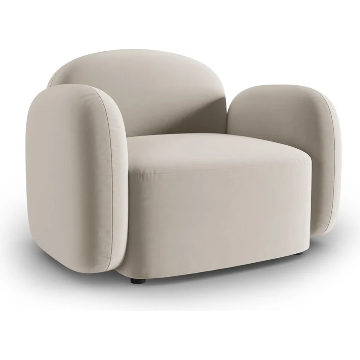 Micadoni Sessel Blair Samtstoff Hellbeige – Bild 2