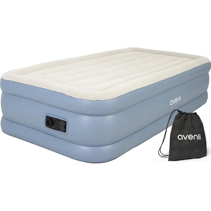 Avenli Luftmatratze Luftbett selbstaufblasend für 1 Person Twin-Size 191x99x46cm, (Gästebett Matratze aufblasbar mit integrierter Elektropumpe, 2-St, Reisebett mit Pumpe & Tragetasche), elektrisch mit weicher beflockter Oberfläche – Bild 1