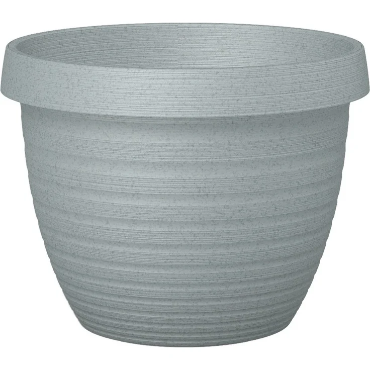 Scheurich Country Star, Pflanzgefäß aus Kunststoff, Granite Grey, 35 cm Durchmesser, 26,2 cm hoch, 14,5 l Vol.