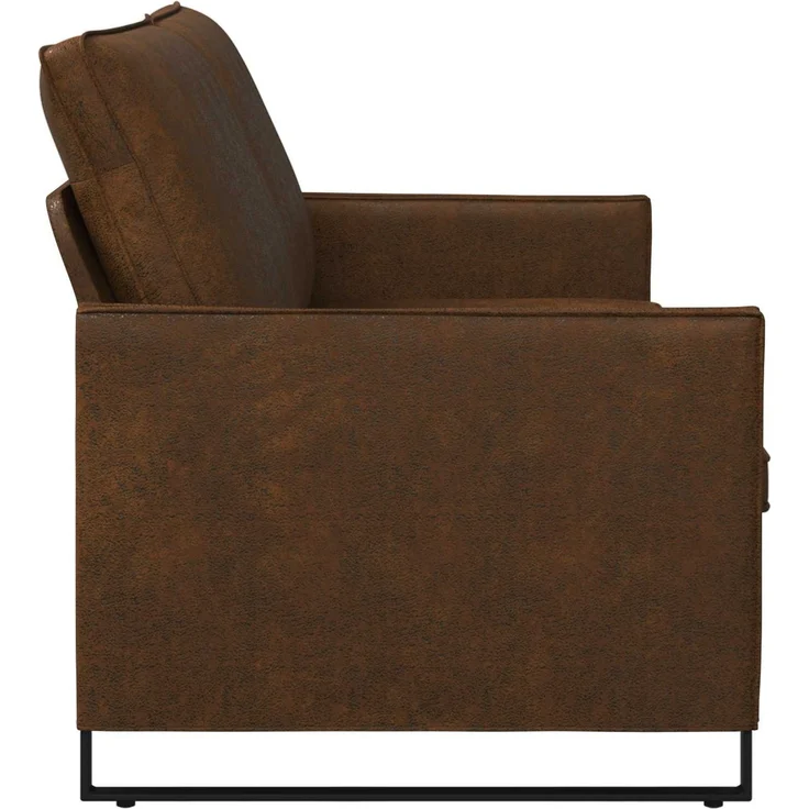 vidaXL 3-Sitzer Sofa Braun 190 x 81 x 82 cm Kunstwildleder 42040999 – Bild 3