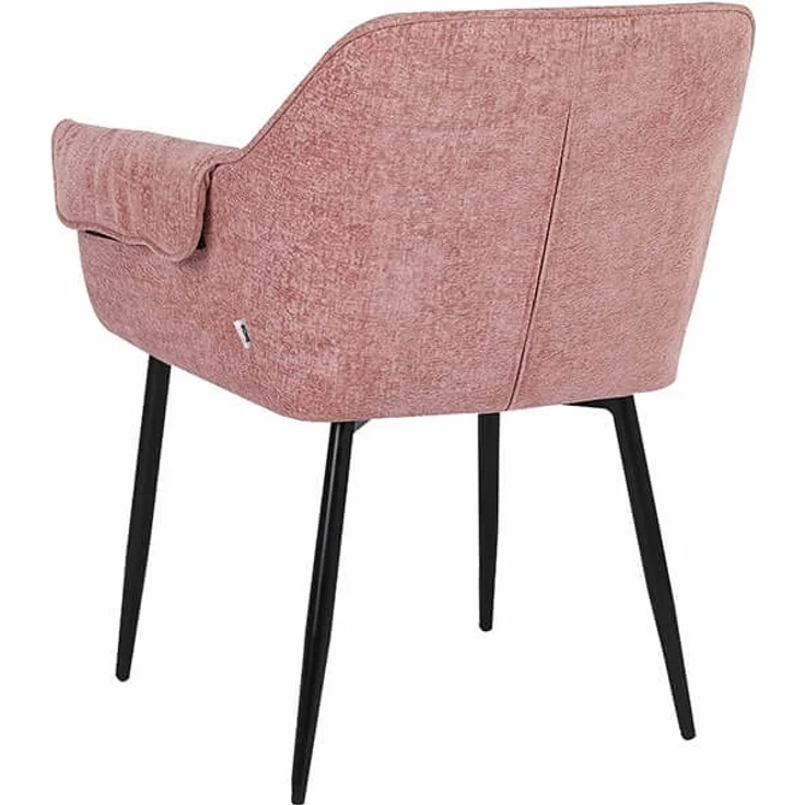 HOME DELUXE Esszimmerstuhl chenille CHENO - 1er Set Rosa – Bild 8