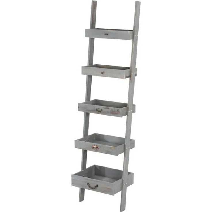 MCW Standregal T69, Hochwertige Verarbeitung, Stabil, 5 Ablagen in Schubladenoptik – Bild 4