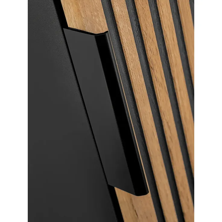 Vente-unique - MADELA Badezimmersäule und -regal Holz, Platte SchwarzBeige - B 25 cm x H 140 cm x L 35 cm – Bild 6