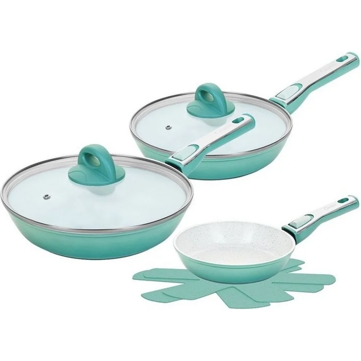 Genius Cerafit Revolution Pfannen Set 7-tlg. 20+24+28 CM, 2 Glasdeckel – Bild 5