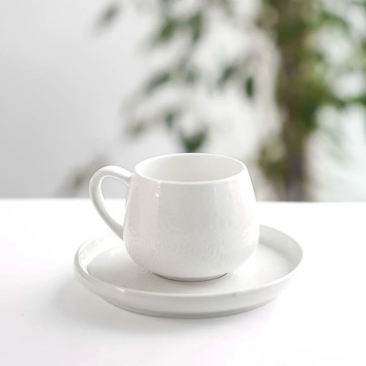 New Moon 12-teiliges Kaffeetassen-Set aus hochwertigem Porzellan - 220 ml – Bild 3