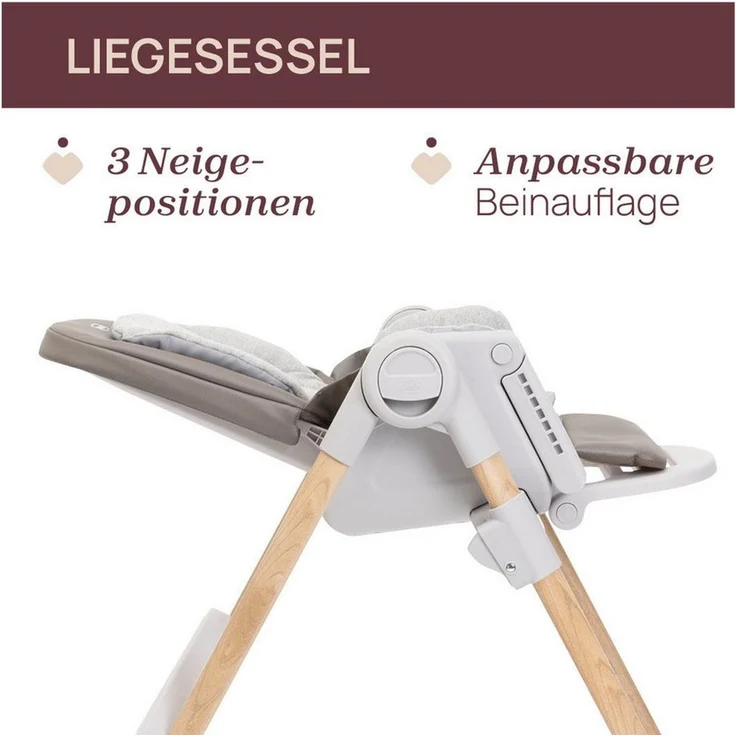 Chicco Polly Armonia Hochstuhl - Scandinavian Brau – Bild 3