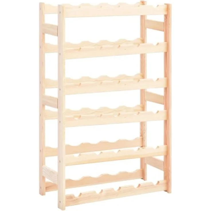 vidaXL Weinregal für 30 Flaschen Kiefernholz 286194