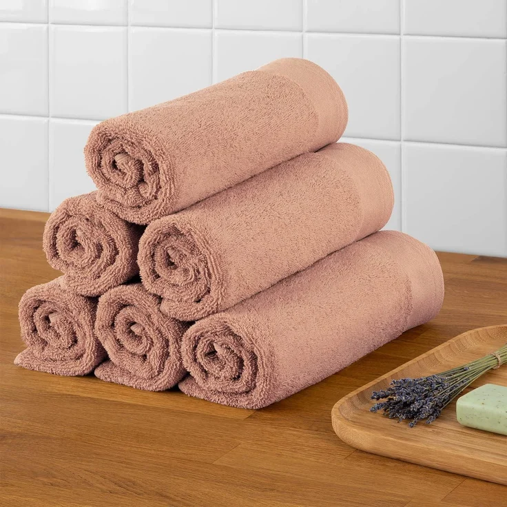 Blumtal Premium Frottier Handtücher Set mit Aufhängschlaufen - Baumwolle Oeko-TEX Zertifiziert, weich, saugstark - 24x Gästehandtücher (30x30 cm), Dusty Pink (Rosa) – Bild 8