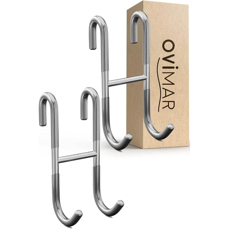 ovimar Handtuchhaken Hov, (Packung, 2-St, 2), aus Edelstahl in Silber zur Zum Aufhängen – Bild 1