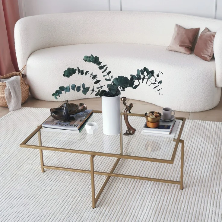 Skye Decor 'Sun S410' Couchtisch, Gold, 94 x 35 x 64 cm – Bild 5