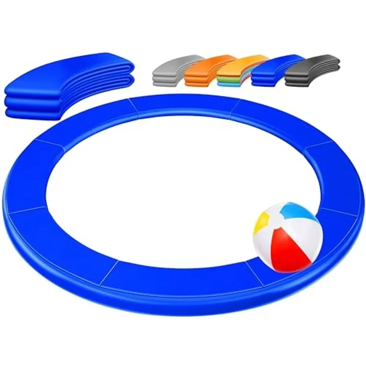KESSER® - Trampolin Randabdeckung Ø 244 , 305 , 366 , 426 cm , 30cm breit 100% UV-beständig reißfest Federabdeckung , Grün , Blau Blau, 305 cm