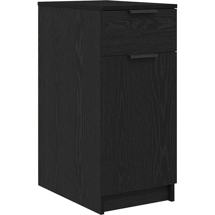 vidaXL Büroschrank 33 x 50 x 75 cm Holzwerkstoff Schwarz Eichen-Optik 862103 – Bild 2