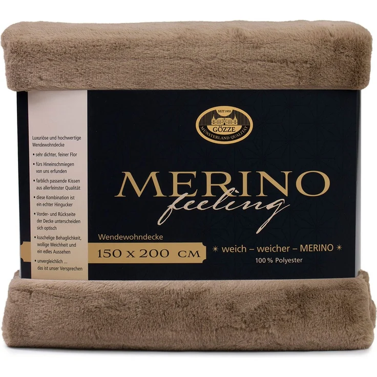 Wohndecke Merino Wendewohndecke, Gözze, kuschelig weich – Bild 3