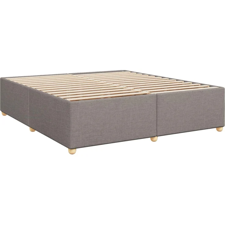 vidaXL Boxspringbett mit Matratze Taupe 200 x 200 cm Stoff 3455438 – Bild 6