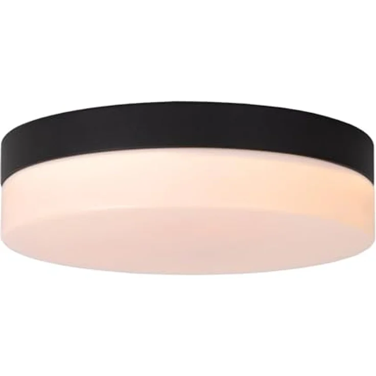 LUCIDE BISKIT Deckenleuchte Badezimmer, Ø 23 cm, LED 1x12W 2700K, IP44, mit Bewegungssensor, Schwarz – Bild 4