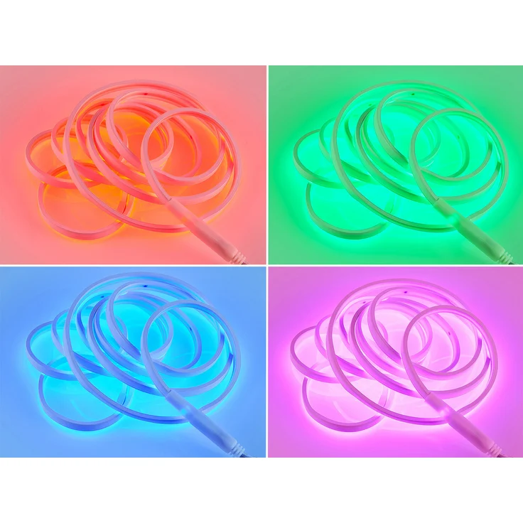 LED Streifen NEON mit Fernbedienung, RGB Farbwechsel & Dimmer - 3 Meter – Bild 4