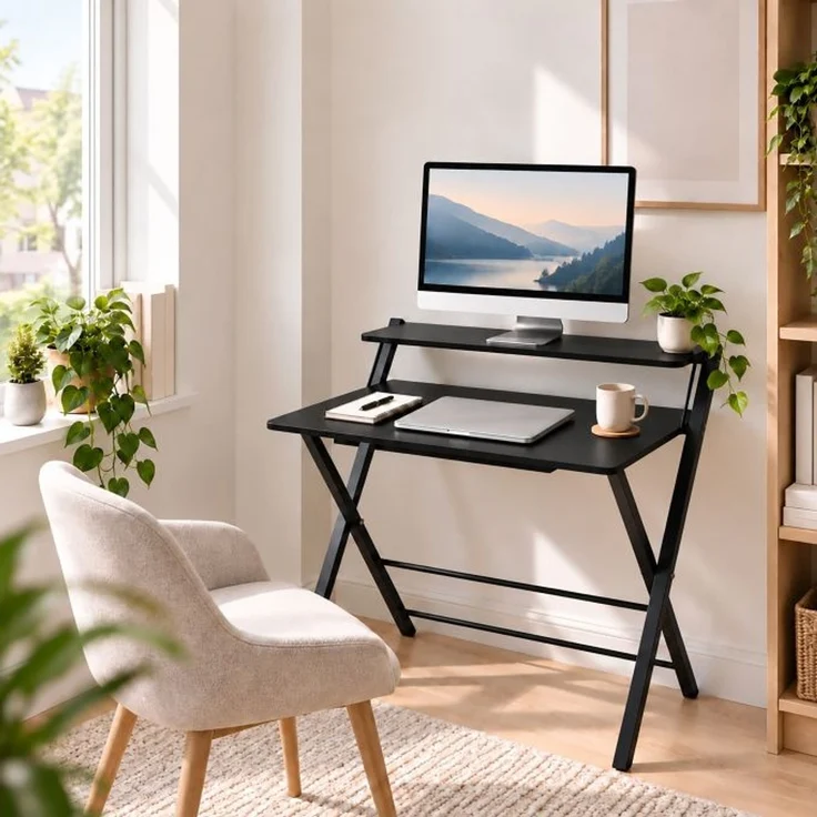 Relaxdays Klappbarer Schreibtisch Monitoraufsatz – Bild 5