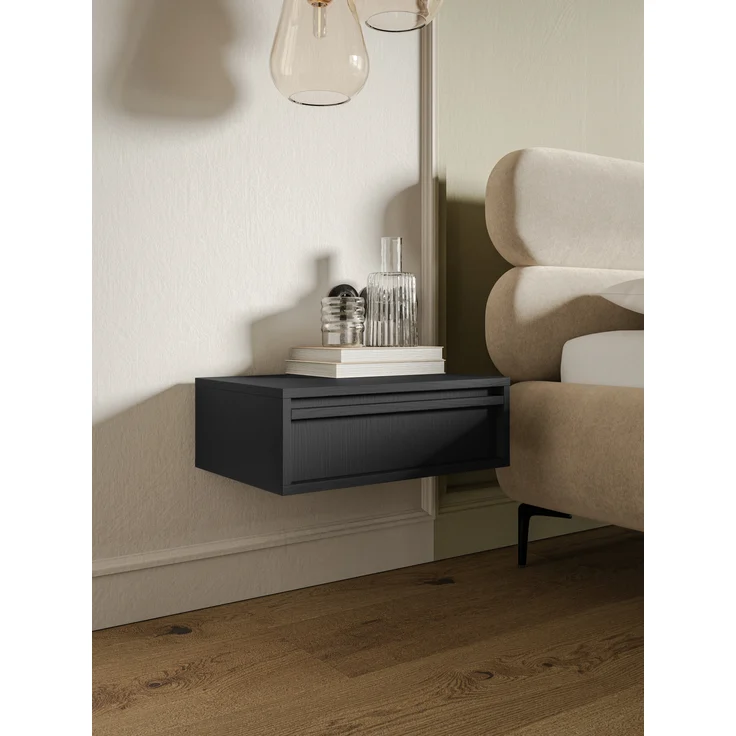 Selsey 'Evo' Nachtkonsole mit Schublade, schwarz, ca. 17 x 50 x 34 cm – Bild 3
