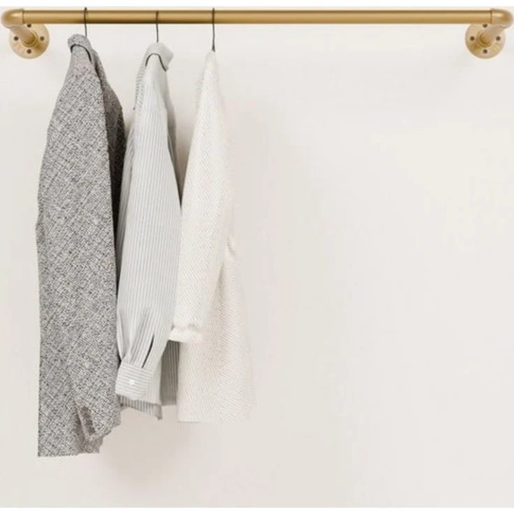 pamo. design Garderobenständer FINN, (Garderobe Flur schmal), offene Kleiderstange zur Wandmontage im industrial Design – Bild 5